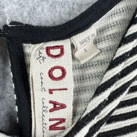 Anthropologie Dolan Left Coast Stripe Santos Top Womens S Black Puff Sleeve* - Picture 13 of 14